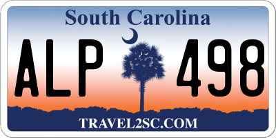SC license plate ALP498