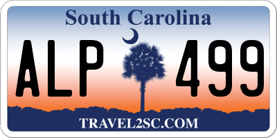 SC license plate ALP499