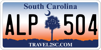 SC license plate ALP504