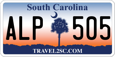 SC license plate ALP505