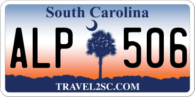 SC license plate ALP506