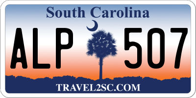 SC license plate ALP507