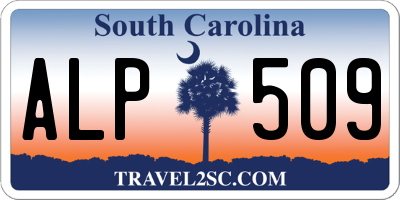 SC license plate ALP509