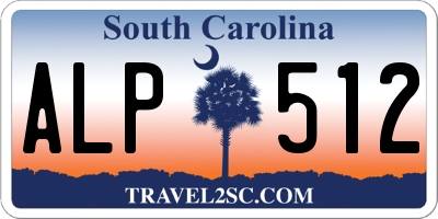 SC license plate ALP512