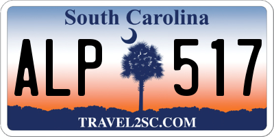 SC license plate ALP517