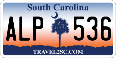 SC license plate ALP536