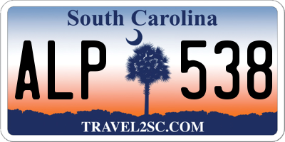 SC license plate ALP538