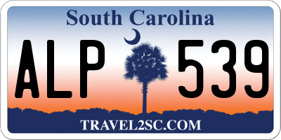 SC license plate ALP539