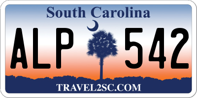 SC license plate ALP542