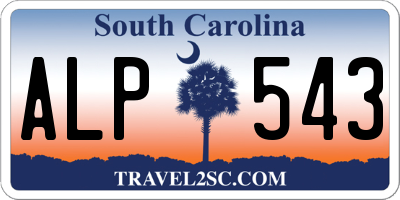 SC license plate ALP543