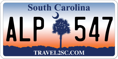 SC license plate ALP547