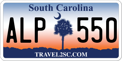 SC license plate ALP550