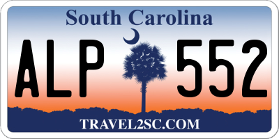 SC license plate ALP552