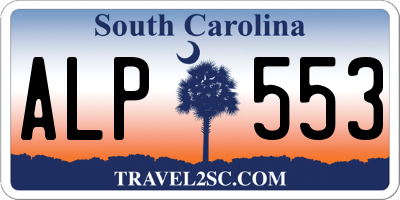SC license plate ALP553