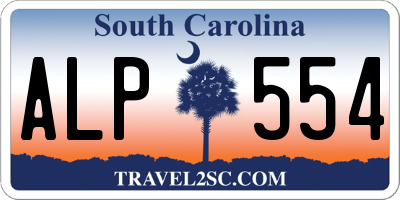 SC license plate ALP554