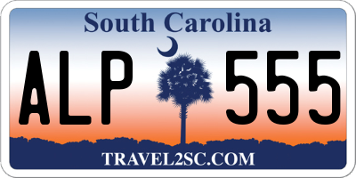 SC license plate ALP555