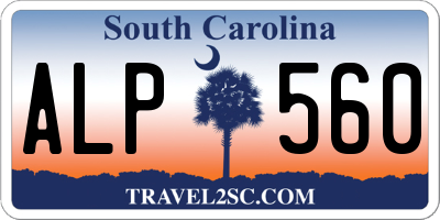 SC license plate ALP560