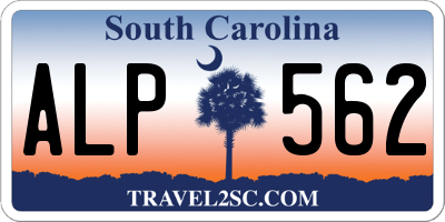 SC license plate ALP562