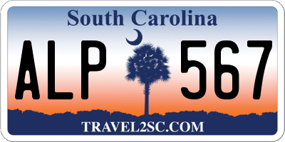 SC license plate ALP567
