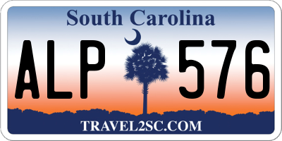SC license plate ALP576
