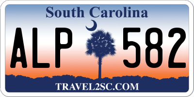 SC license plate ALP582