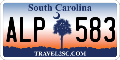 SC license plate ALP583