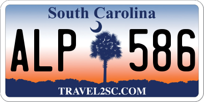 SC license plate ALP586