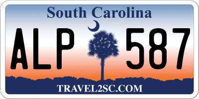 SC license plate ALP587