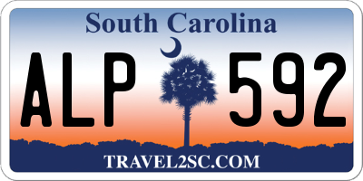 SC license plate ALP592