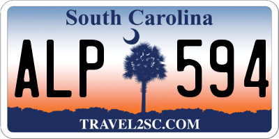 SC license plate ALP594