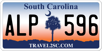SC license plate ALP596