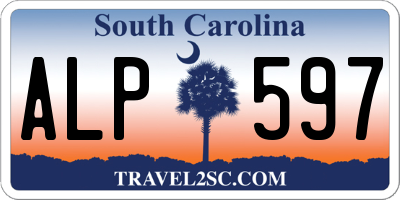 SC license plate ALP597
