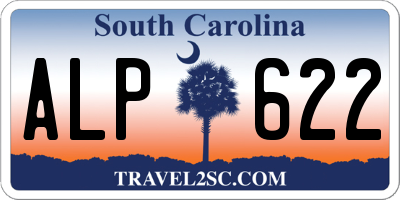 SC license plate ALP622