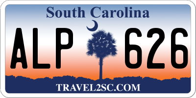 SC license plate ALP626