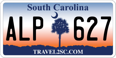 SC license plate ALP627