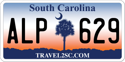 SC license plate ALP629