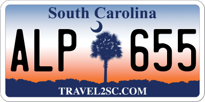 SC license plate ALP655