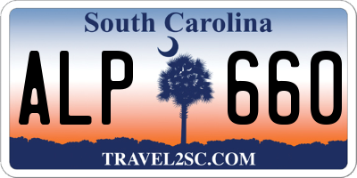 SC license plate ALP660