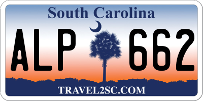 SC license plate ALP662