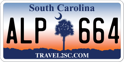SC license plate ALP664