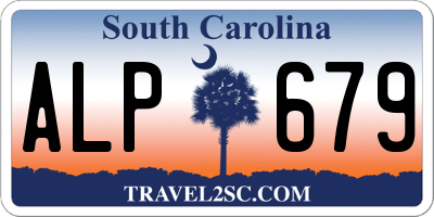 SC license plate ALP679
