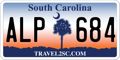 SC license plate ALP684