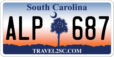 SC license plate ALP687
