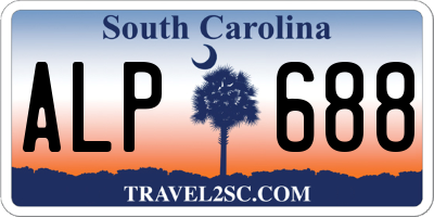 SC license plate ALP688
