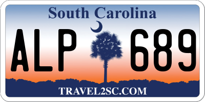 SC license plate ALP689