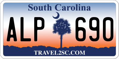 SC license plate ALP690