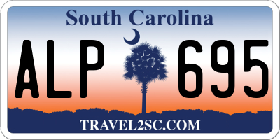SC license plate ALP695