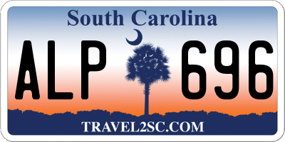 SC license plate ALP696