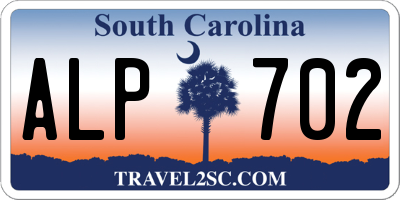 SC license plate ALP702