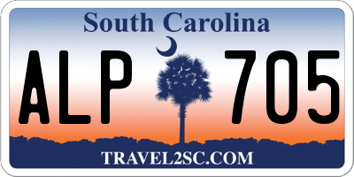 SC license plate ALP705